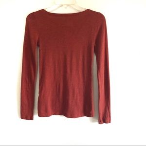 J. Crew Tops - J Crew Rust painter tee boat neck long sleeve tee J. Crew Tops - J Crew Rust painter tee boat neck long sleeve tee